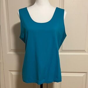 Chico’s,Teal, Sleeveless, scoop-neck, Women's Top, size large